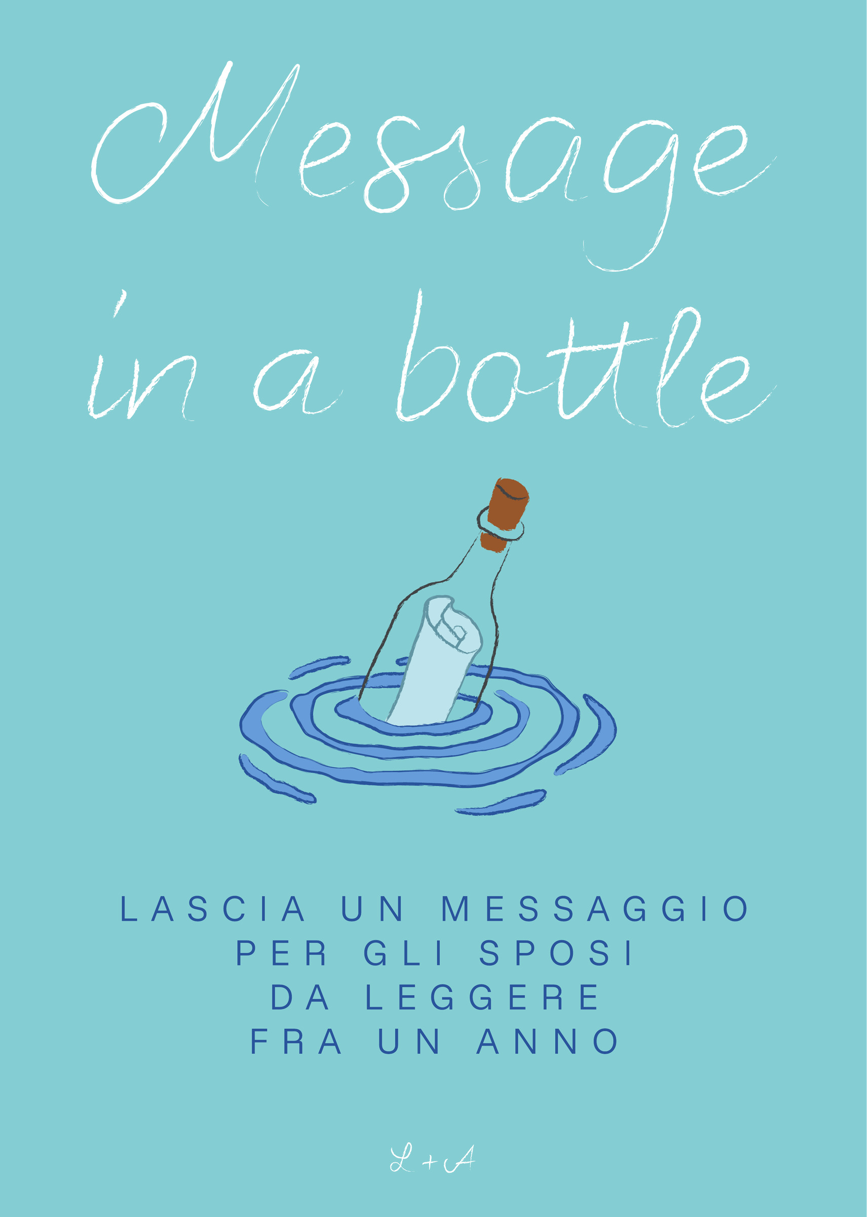 Message in a bottle card